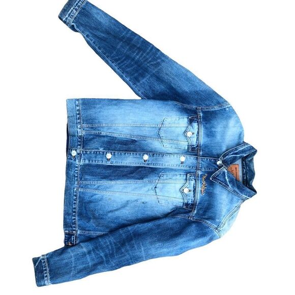 True Religion Jean Jacket XXL Jimmy Trucker Jacket Blue - Picture 8 of 12